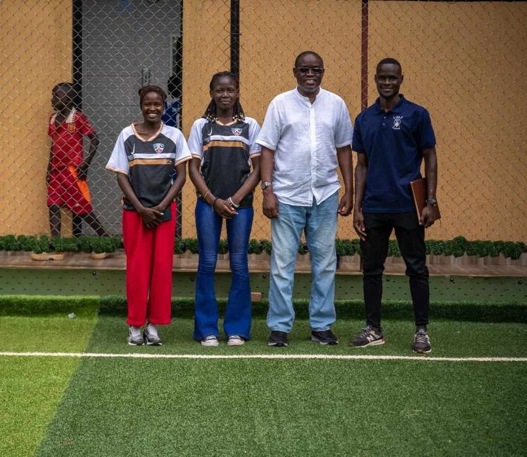 Academy leadership and staff on the tournament pitch